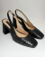 Slingback Carla Cobra Python Preto / Napa Preto - comprar online