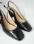 Slingback Carla Cobra Python Preto / Napa Preto na internet