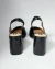 Slingback Carla Cobra Python Preto / Napa Preto - loja online