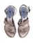 Imagem do Sandália Ribbon Couro Metalizado Pewter