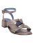 Sandália Ribbon Couro Metalizado Pewter - Loulou Shoes