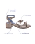 Sandália Ribbon Couro Metalizado Pewter