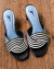 Mule Flair Couro Preto e Branco