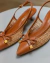 Slingback Couro Torino Palha na internet