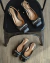 Slingback Preto Metalizado
