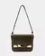 Bolsa Crossbody Couro Verde Militar / Metal Ouro na internet