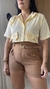 Camisa Botões Lully Amarelo Manteiga Laços - Foar