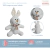 Kit c/ 3 Pelúcias Coelho Luli Marfim - loja online