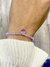 Pulsera Lila con dije de Corazón