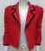 BLAZER CROPPED LILIAN ANN VERMELHO E PRETO EM CREPE - comprar online