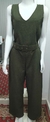 MACACÃO FEMININO VERDE MILITAR COM CINTO - comprar online