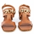 SANDÁLIA ZARDOT COURO ADORNO DOURADO - MAP Shoes