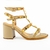 SANDÁLIA GLADIADORA ZARDOT APLICAÇÕES SALTO BLOCO - MAP Shoes