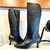 BOTA MARIZA DIAS CANO LONGO COURO SALTO KITTEN HEEL