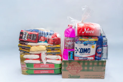Cesta M + Kit Limpeza + Caixa de Leite
