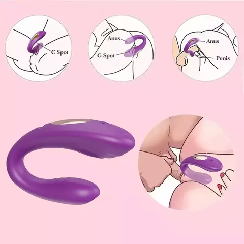 Vibrador de casal wearable tipo u vibrador adultos brinquedos sexuais para mulhe