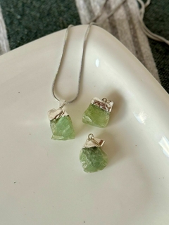 Dije Fluorita verde en bruto