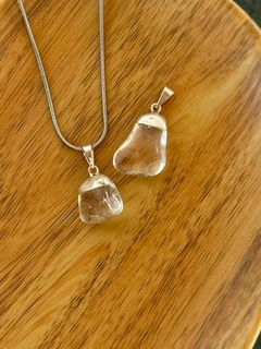 Dije Cuarzo Cristal rolado