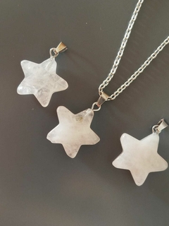 Dije estrella Cuarzo Cristal