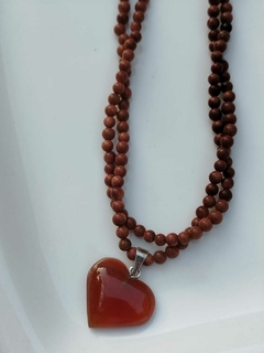 Gargantilla Piedra del Sol con dije Ónix Rojo en internet