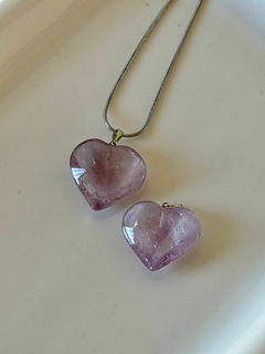 Dije corazón de Amatista
