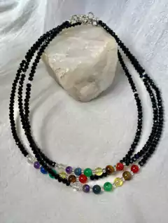 Gargantilla 7 chakras con mostacillas