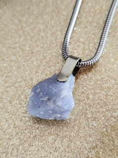 Dije Ágata de Lazo Azul en bruto
