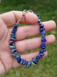 Pulsera Lapislázuli engarce plateado - comprar online