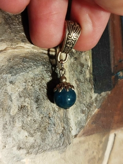 Dije esfera coronita Apatita Azul