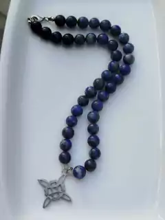 Collar Lapislázuli con dije Nudo de Bruja