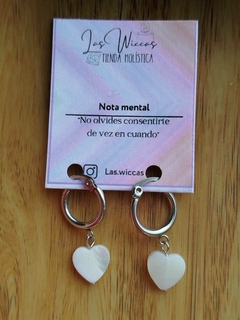 Aros Corazón Nacar