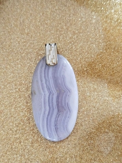 Medallón de Agata de Lazo Azul