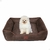 Cama Pet Cachorro Gato Grande Quadrada Suede Com Ziper