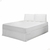 Saia Para Box Matelada Cama King Branco Quadriculado