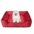 Cama Pet Cachorro Gato Grande Quadrada Suede Com Ziper
