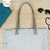 Sacola Bolsa de Praia Impermeável com Zíper e Bolso Interno
