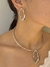 Choker e brinco prata orgânico