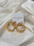 Brinco de elos redondo dourado - comprar online