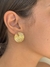 Choker e brinco redondo dourado - Belabru