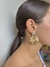 Brinco prata e dourado redondo - comprar online