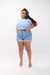 SHORT MOM BARRA VIRADA ACOMPANHA O CINTO -PLUS SIZE 46 ao 54