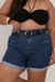 SHORT MOM BARRA VIRADA PLUS SIZE COM LYCRA TAMAHO :46 AO 54 ACOMPANHA CINTO NA PEÇA