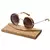 Óculos de sol polarizados de madeira gradiente cinza lentes uv400 estilo retro - loja online