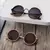 Óculos de sol polarizados de madeira gradiente cinza lentes uv400 estilo retro - comprar online