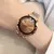 Relógio minimalista feminino de luxo, japão, quartzo, rosa, ouro, laço milanês, pulseira de aço inoxidável, relógio de pulso com fecho magnético - Gabee Shop