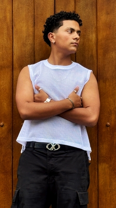 Camisilla en malla Cropped