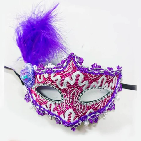 MÁSCARA DE PLÁSTICO PARA CARNAVAL - 01 UNIDADE