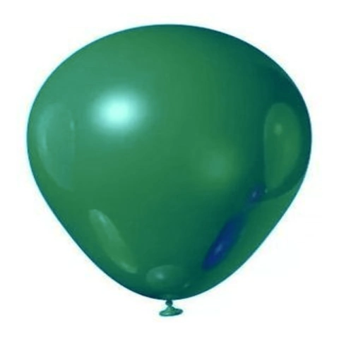 BALÃO REDONDO DE LÁTEX VERDE BANDEIRA 5" (APROX.12CM) - 50 UNIDADES