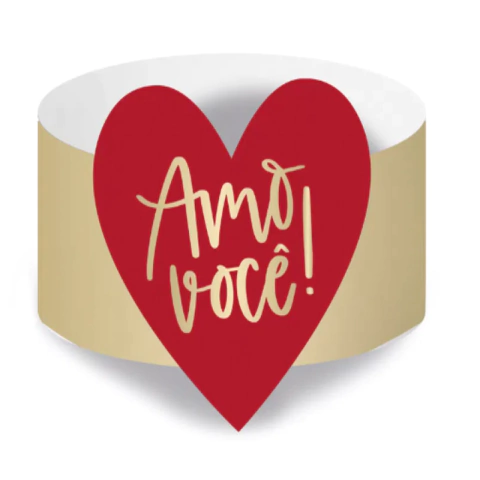 PORTA GUARDANAPO ROMANTICO PT C/6 UNIDADES - 01 UNIDADE