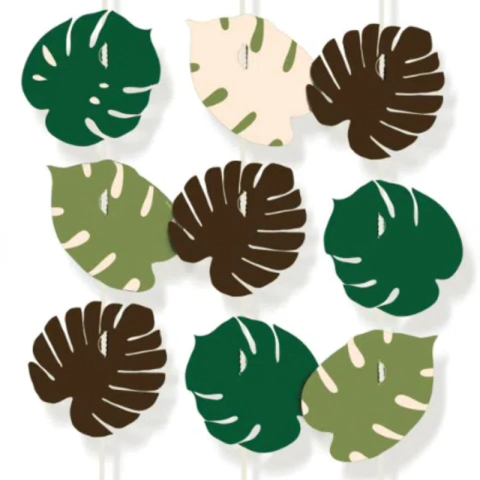 CORTINA DECORATIVA FOLHAS MUNDO DOS DINOSSAUROS C/06 CORDÕES - 01 UNIDADE